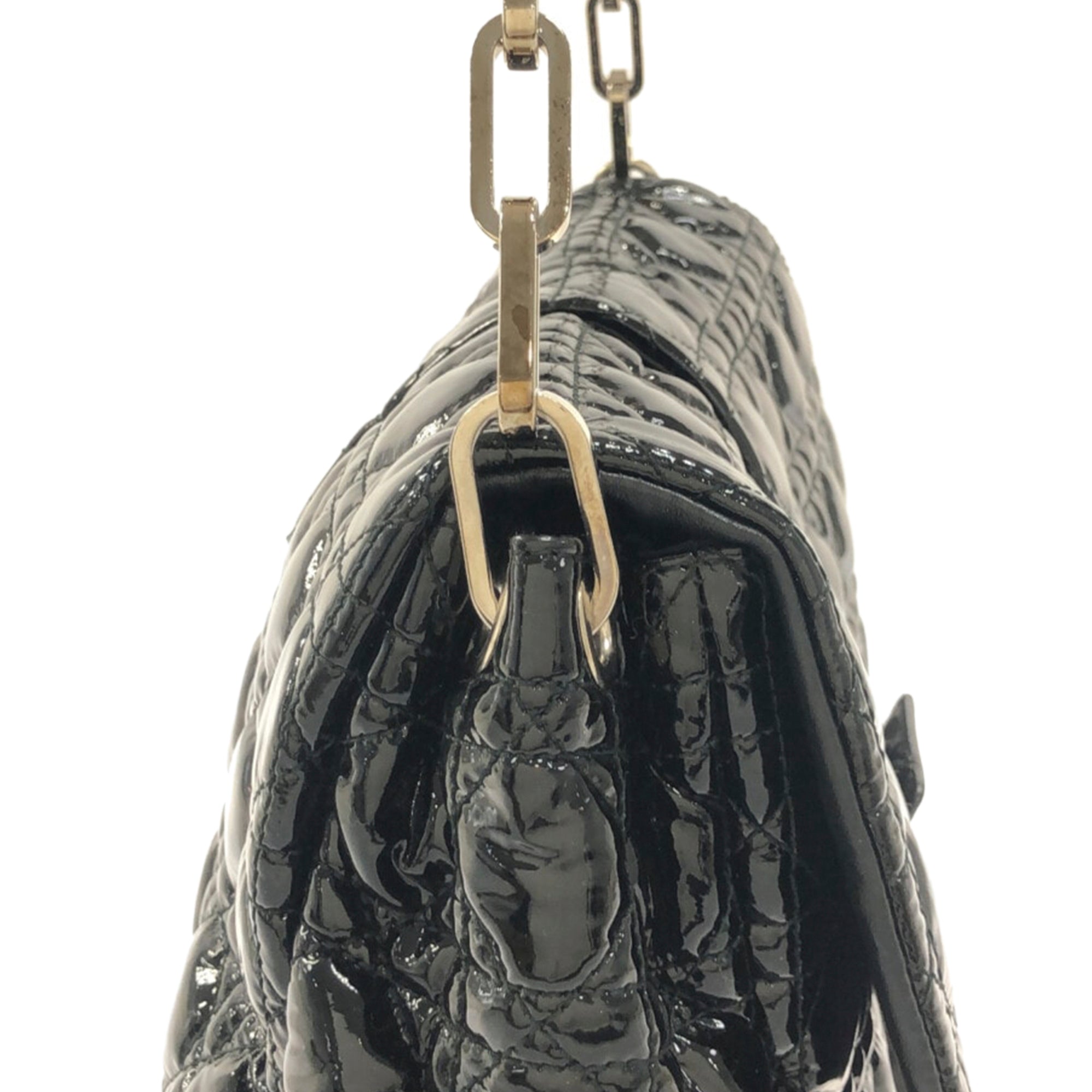 Black Dior Cannage New Lock Patent Leather Flap Bag – Designer Revival
