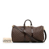 Brown Louis Vuitton Damier Ebene Keepall Bandouliere 55 Travel Bag