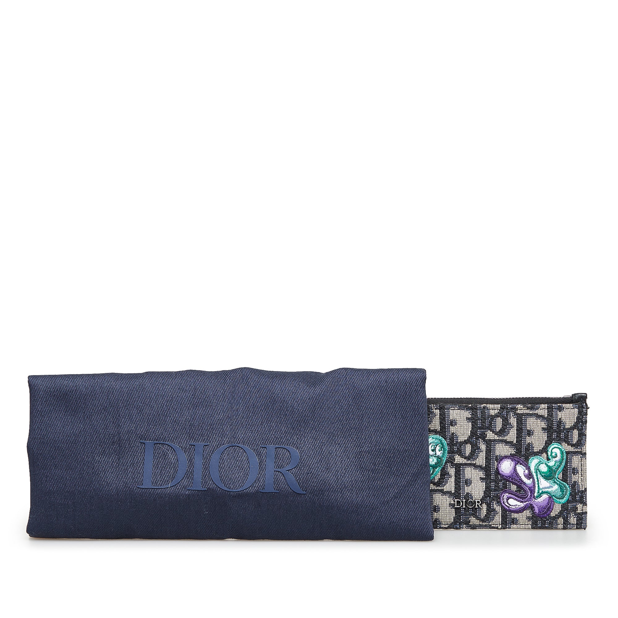 Blue Dior x Kenny Scharf Oblique Coin Card Holder – Designer Revival