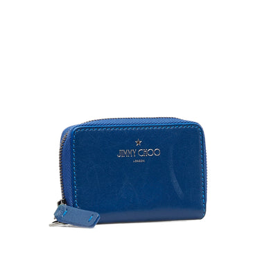 Blue Jimmy Choo Leather Card Holder