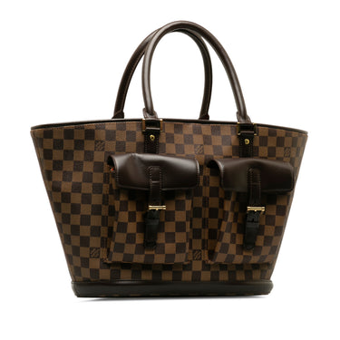 Brown Louis Vuitton Damier Ebene Manosque GM Tote Bag - Designer Revival