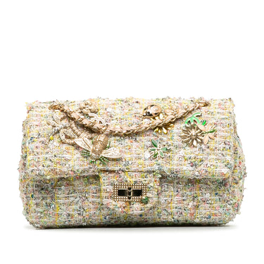 Multicolor Chanel Mini Tweed Garden Party Reissue 2.55 Single Flap Bag - Designer Revival