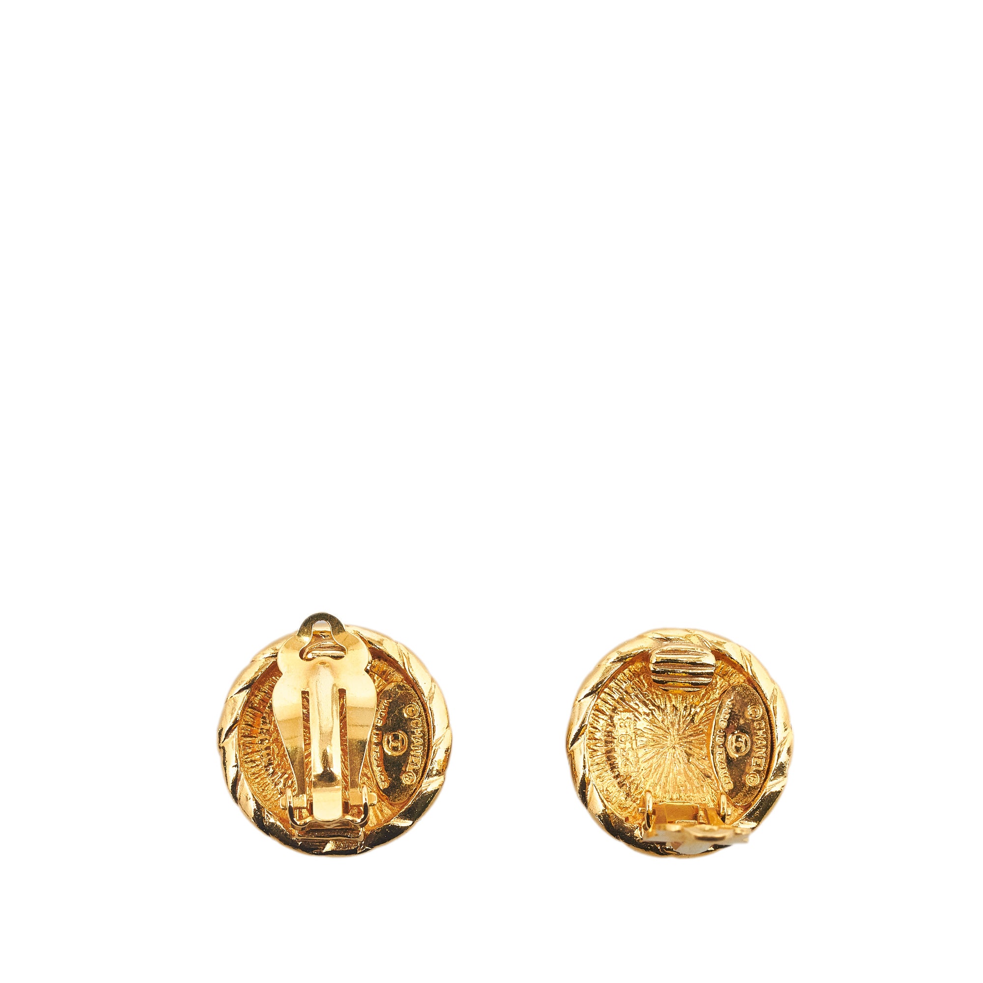 On Earrings - Gold Chanel CC Clip - RvceShops Revival