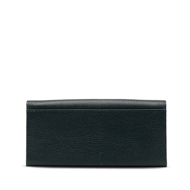 Black Celine Leather Long Wallet - Designer Revival