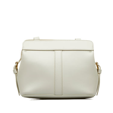 White Celine Teen Cabas De France Crossbody Bag - Designer Revival