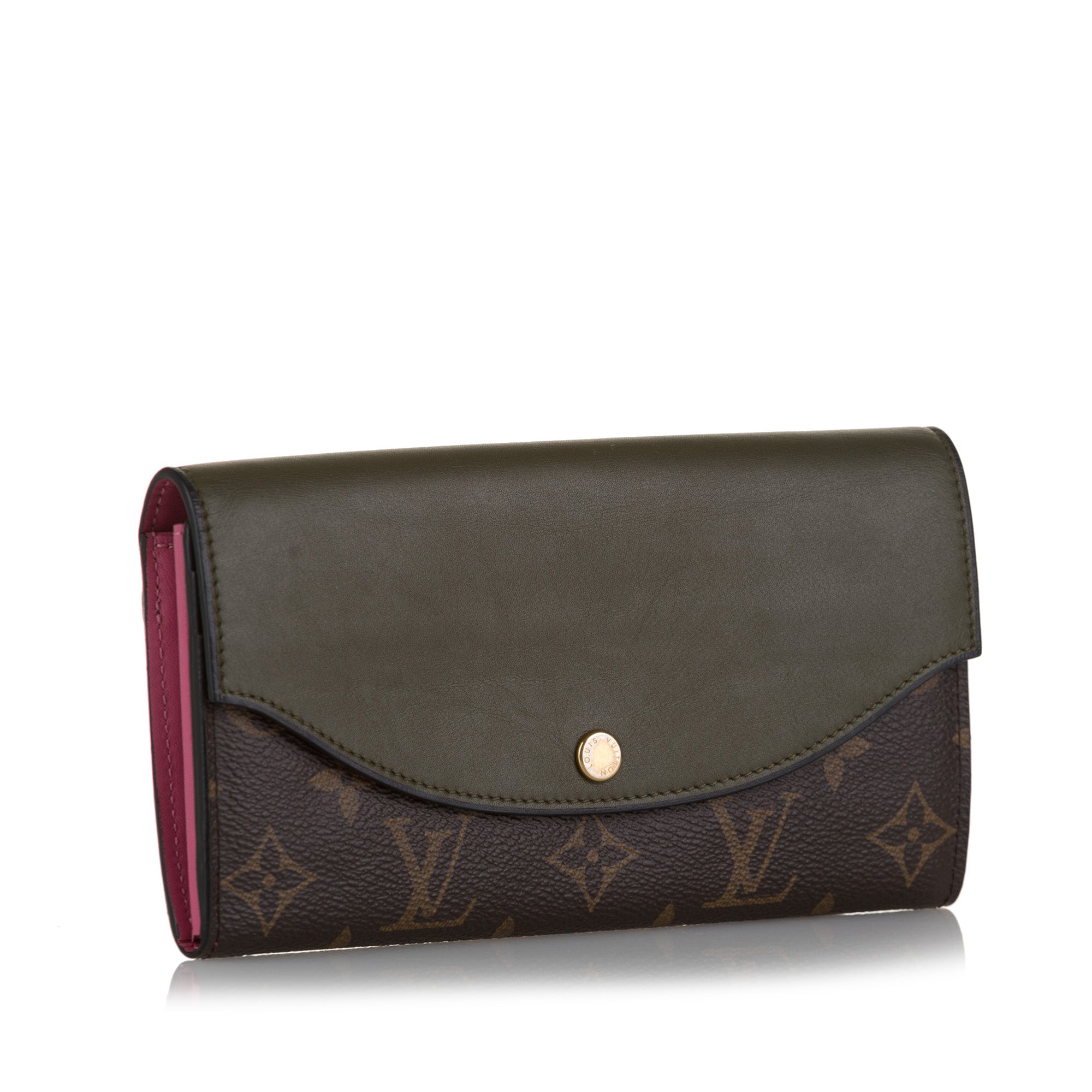 Louis Vuitton - Monogram Long Wallet (Pink Button)