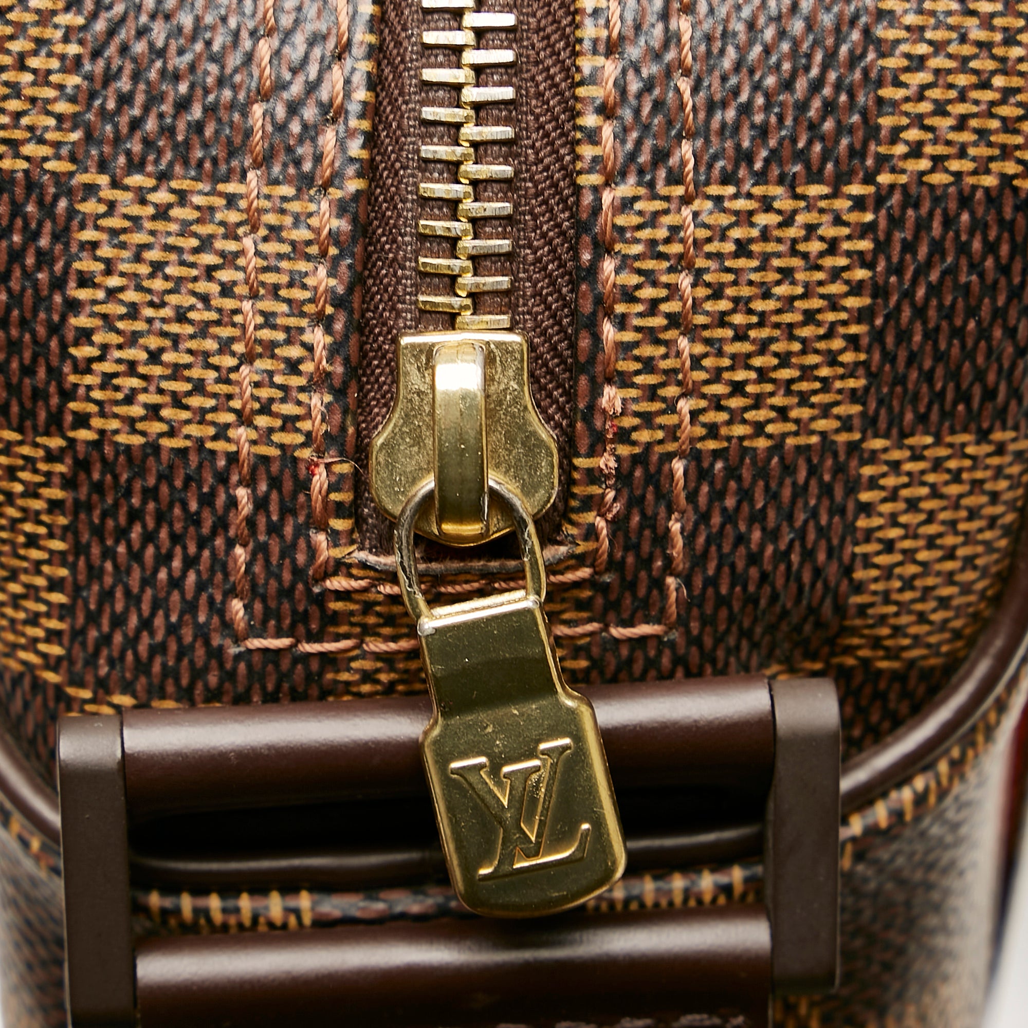 Pre-owned Louis Vuitton Olav Damier Ebene mm Brown Crossbody Bag
