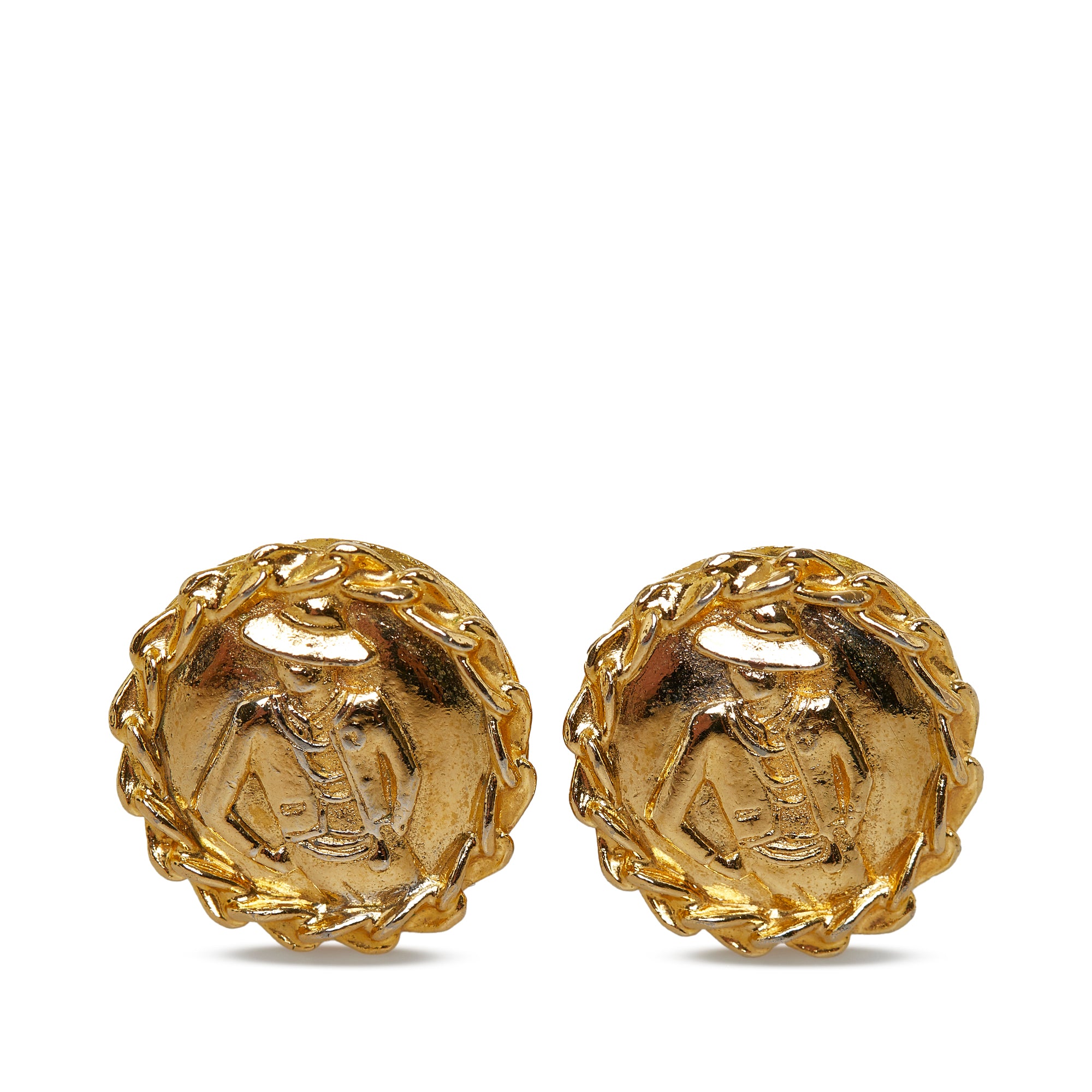 Cc earrings Chanel Gold in Gold plated  23703329