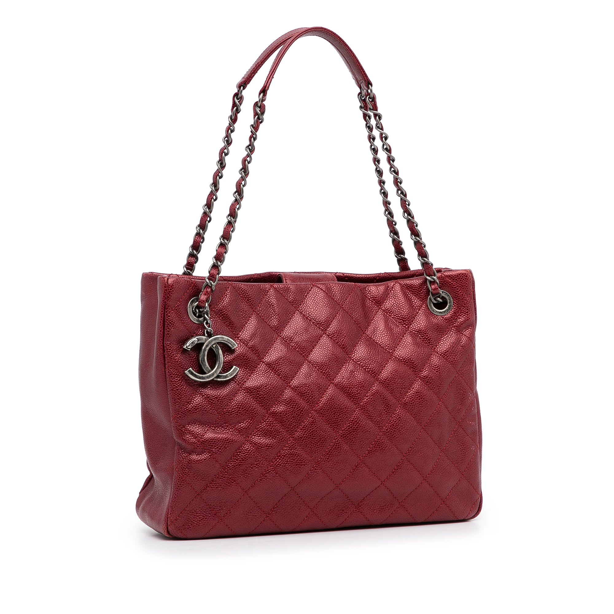 Red Chanel Small Caviar City Shopper Tote Bag – Designer Revival