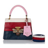 Red Gucci Queen Margaret Blind for Love Leather Satchel