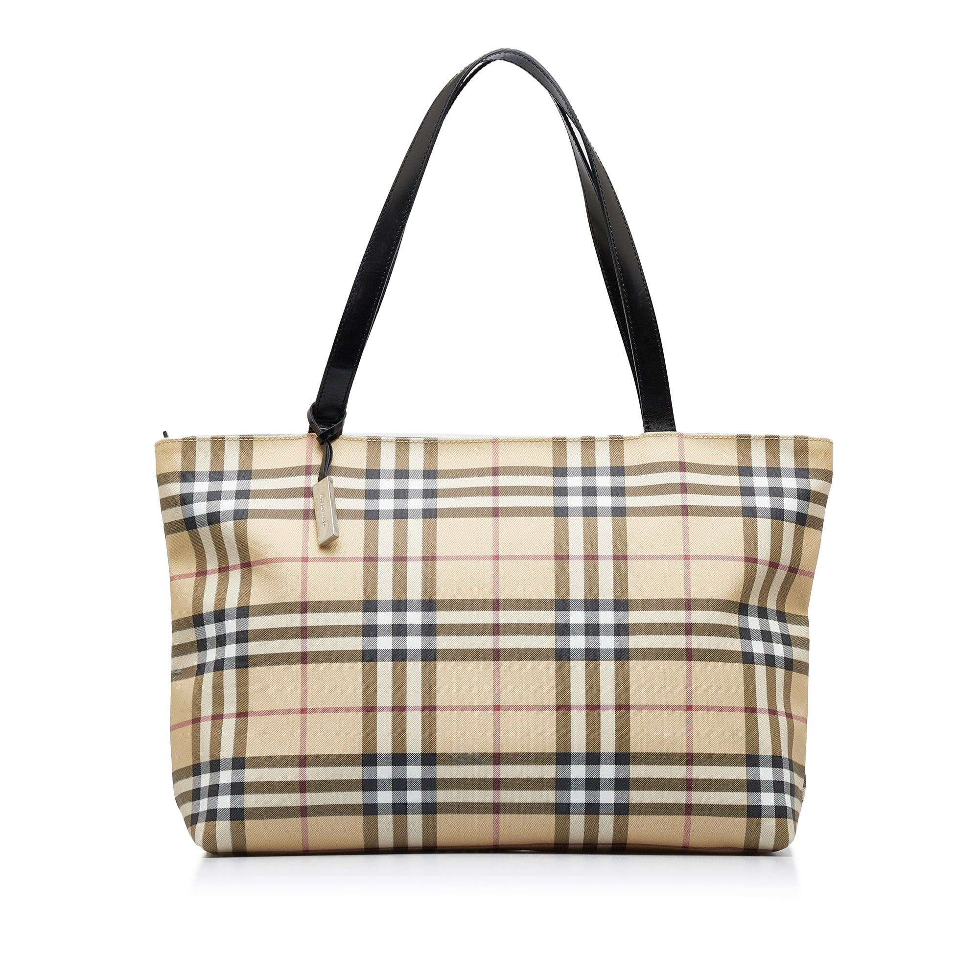 Burberry, Bags, Burberry Tote Shoulder Bag In Coated Canvas With Classic  Check Pattern
