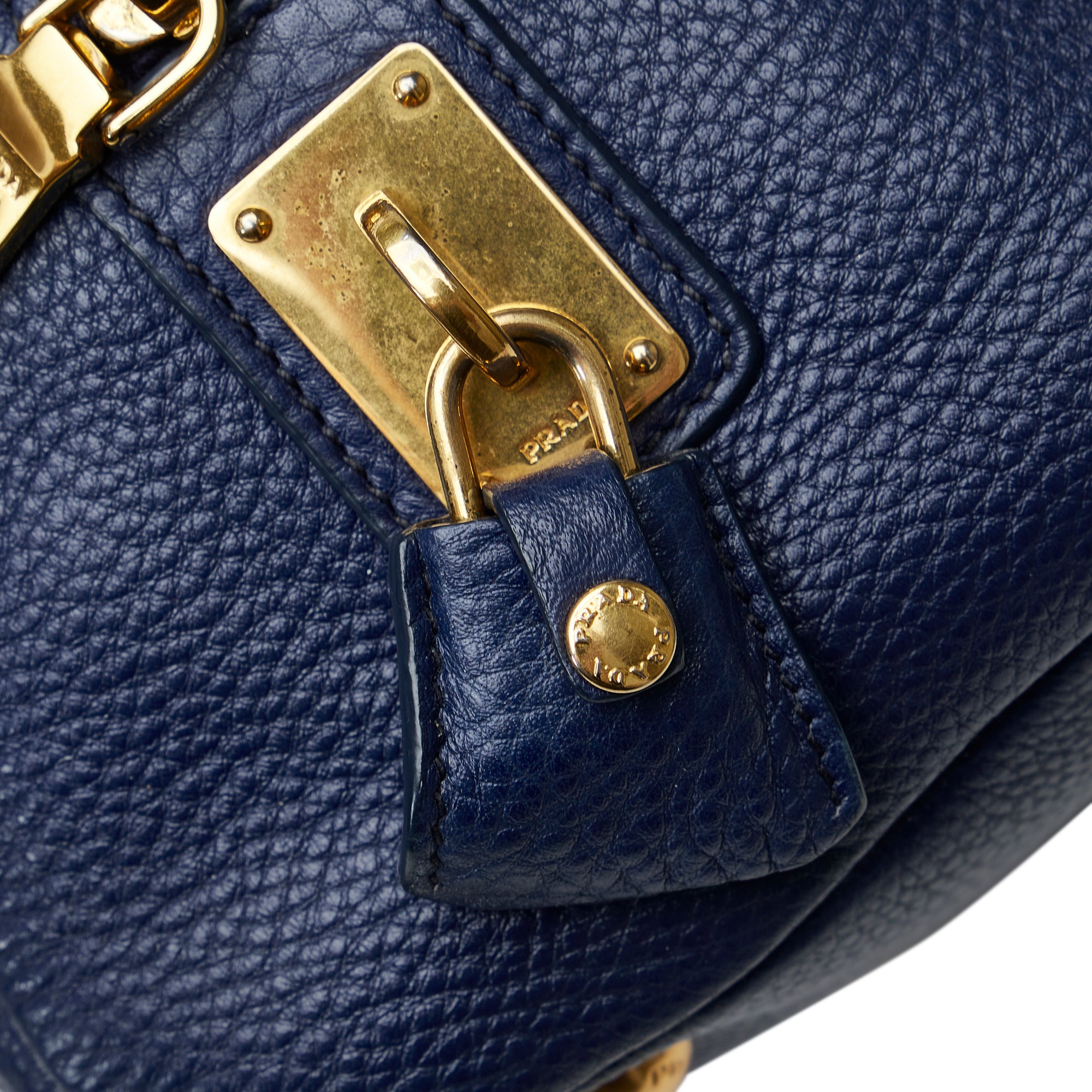 Prada Textured Camera Bag in Blue