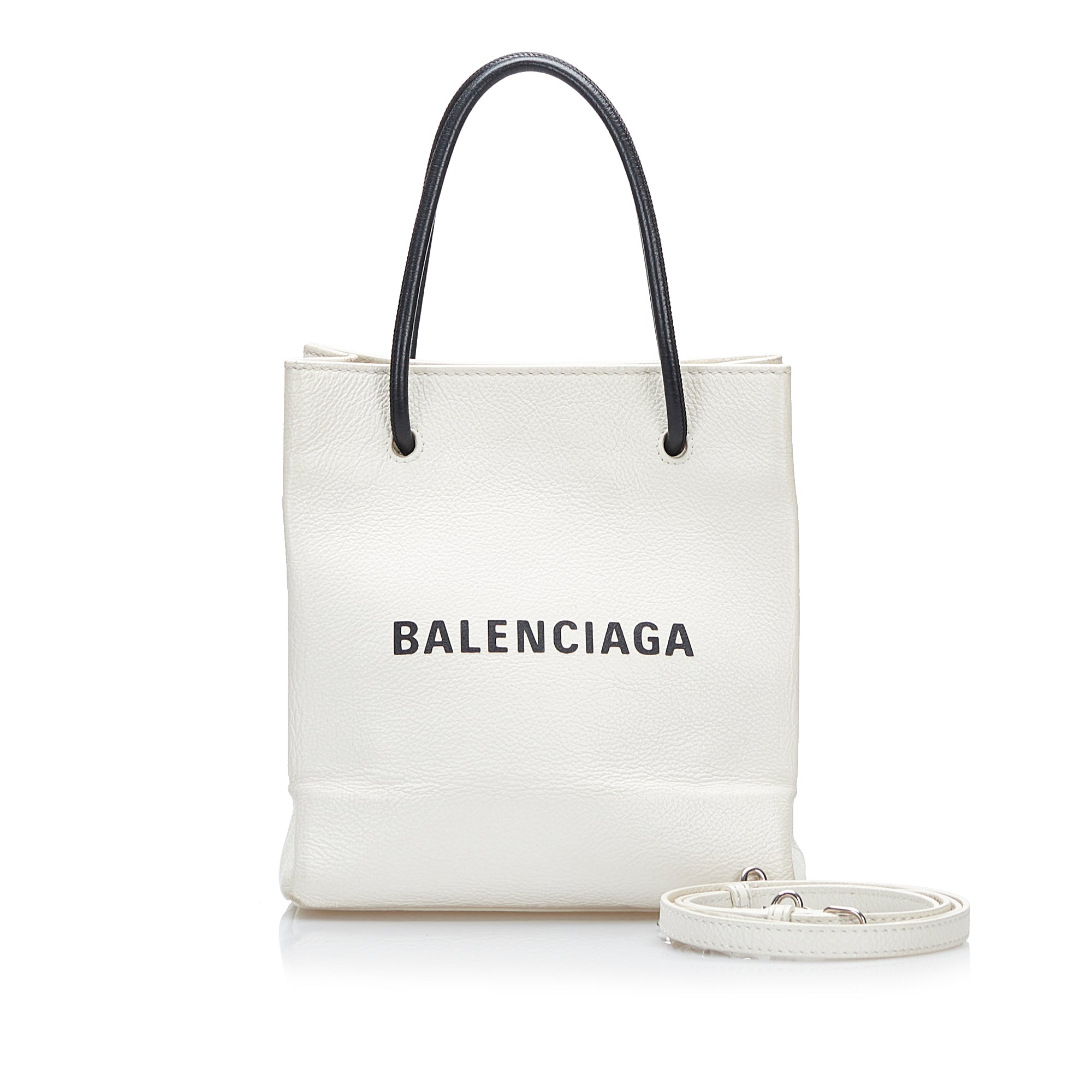 White Balenciaga XXS Shopping Tote Bag | Revival