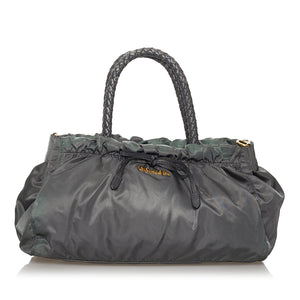Gray Prada Tessuto Satchel Bag