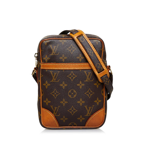 Louis Vuitton 2019 pre-owned Damier Azur multicles six-hook key case, Brown Louis Vuitton Monogram Danube Crossbody Bag