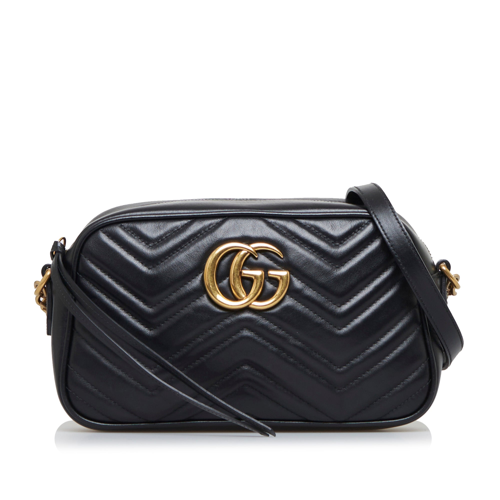 Black GG Marmont small quilted-leather cross-body bag
