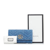 Blue Gucci GG Marmont Matelasse Long Wallet