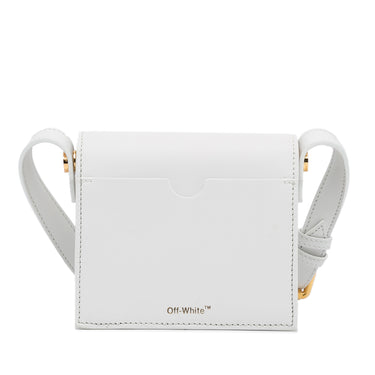 White Off White Binder Clip Crossbody Bag - Designer Revival