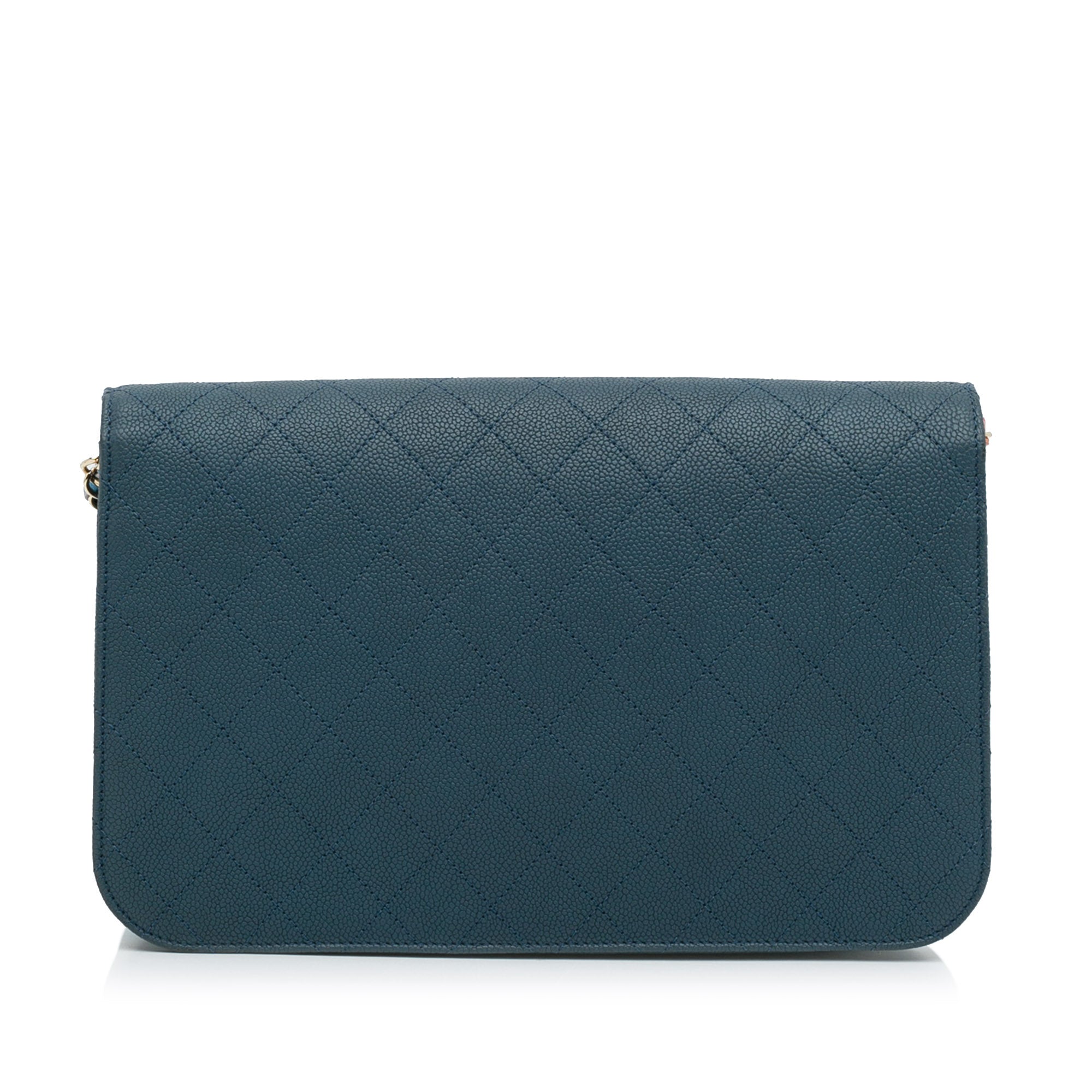 Blue Chanel Thread Around Chain Flap Crossbody Bag – Designer Revival
