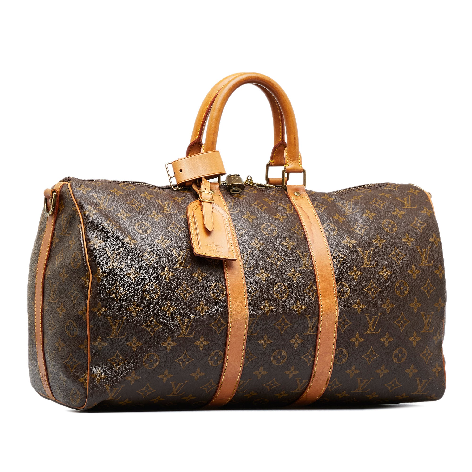 Louis Vuitton Vintage Brown Monogram Keepall 60 Bandouliere Canvas Travel  Bag, Best Price and Reviews