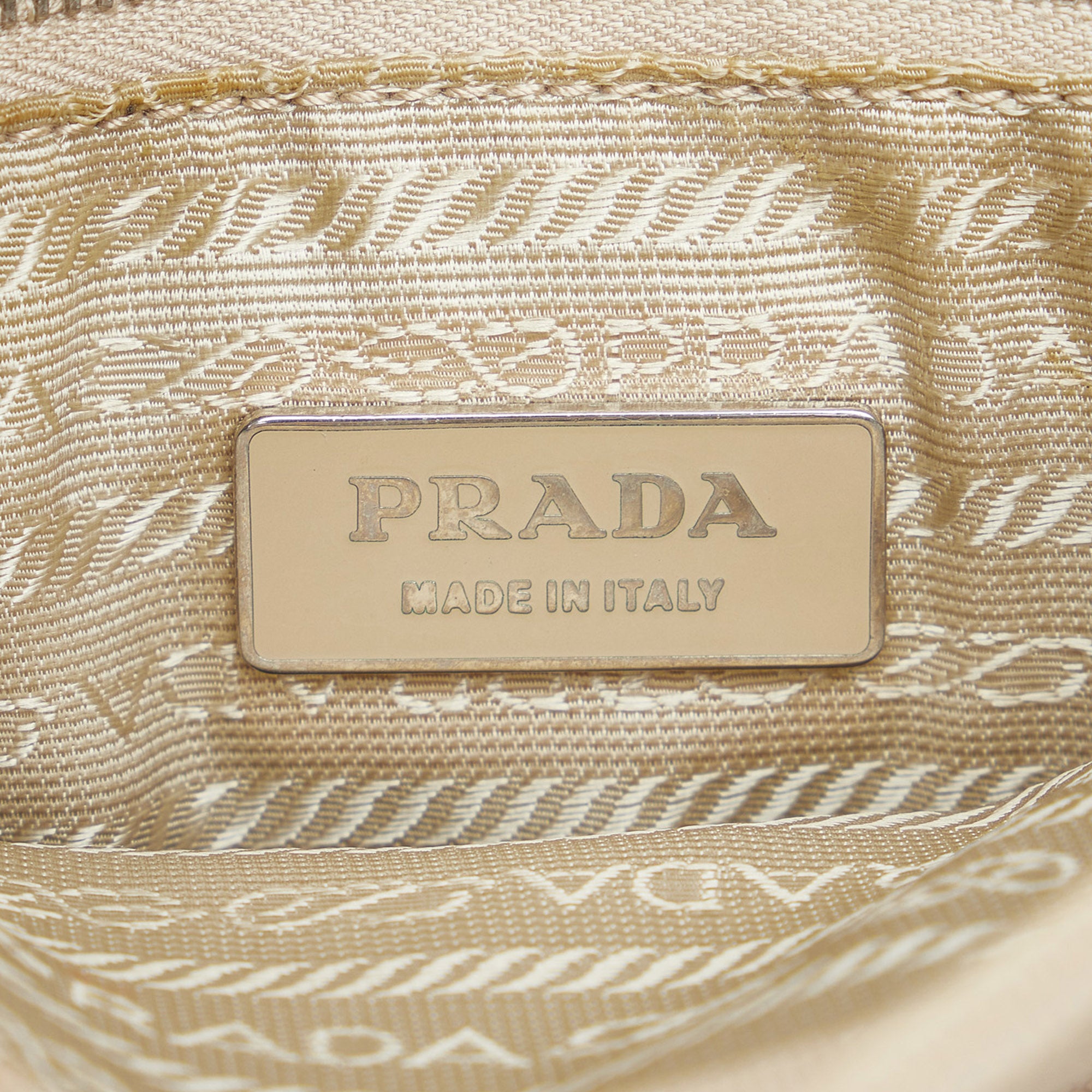 Beige Prada Canapa Shoulder Bag – Designer Revival