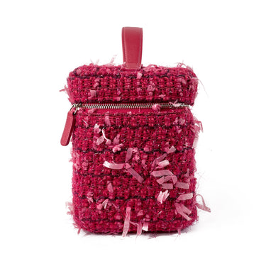 Pink Chanel Tweed Trousse Vanity Kit