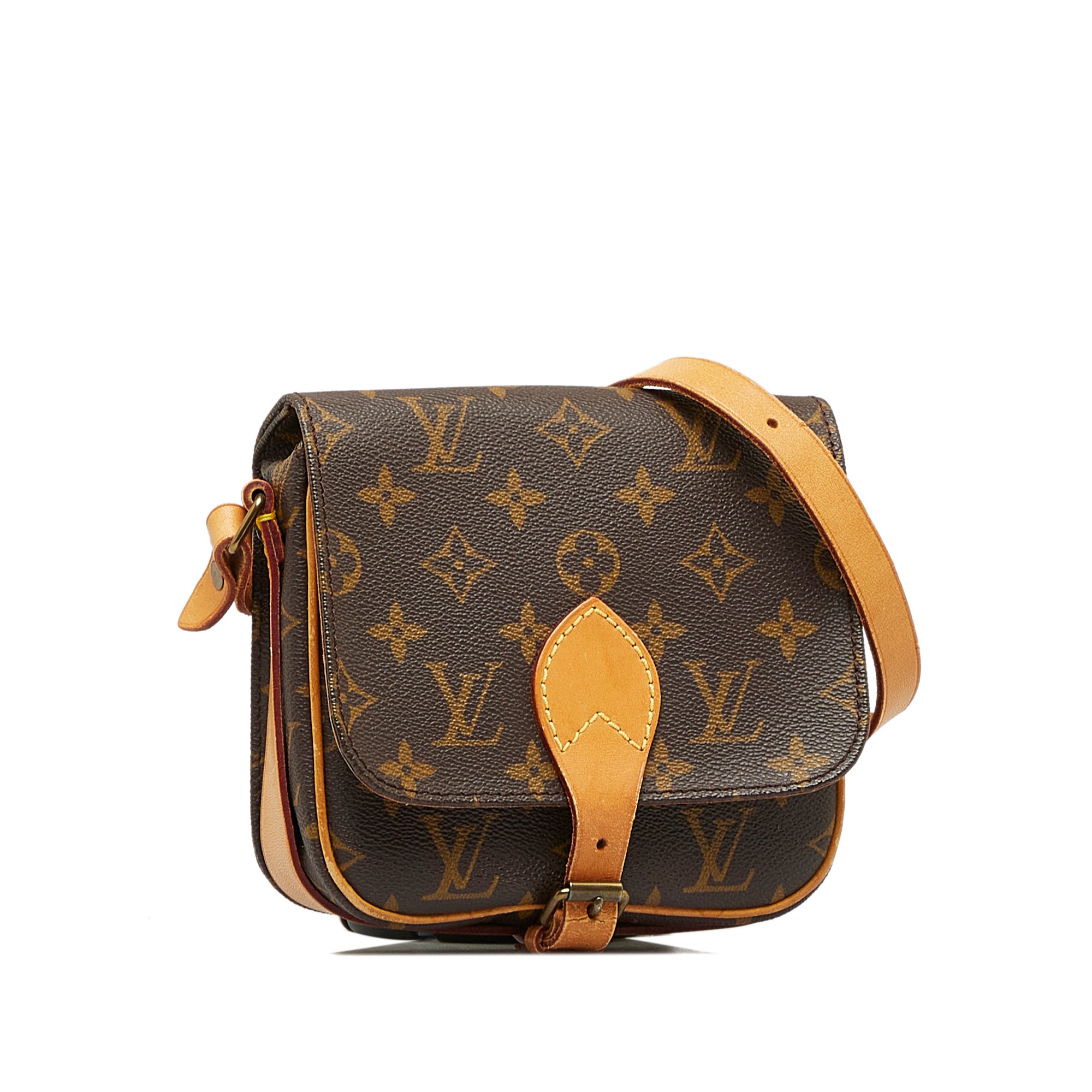 Louis Vuitton Cartouchiere Cross Body Bag (Authentic Pre-Owned) Leather  Brown