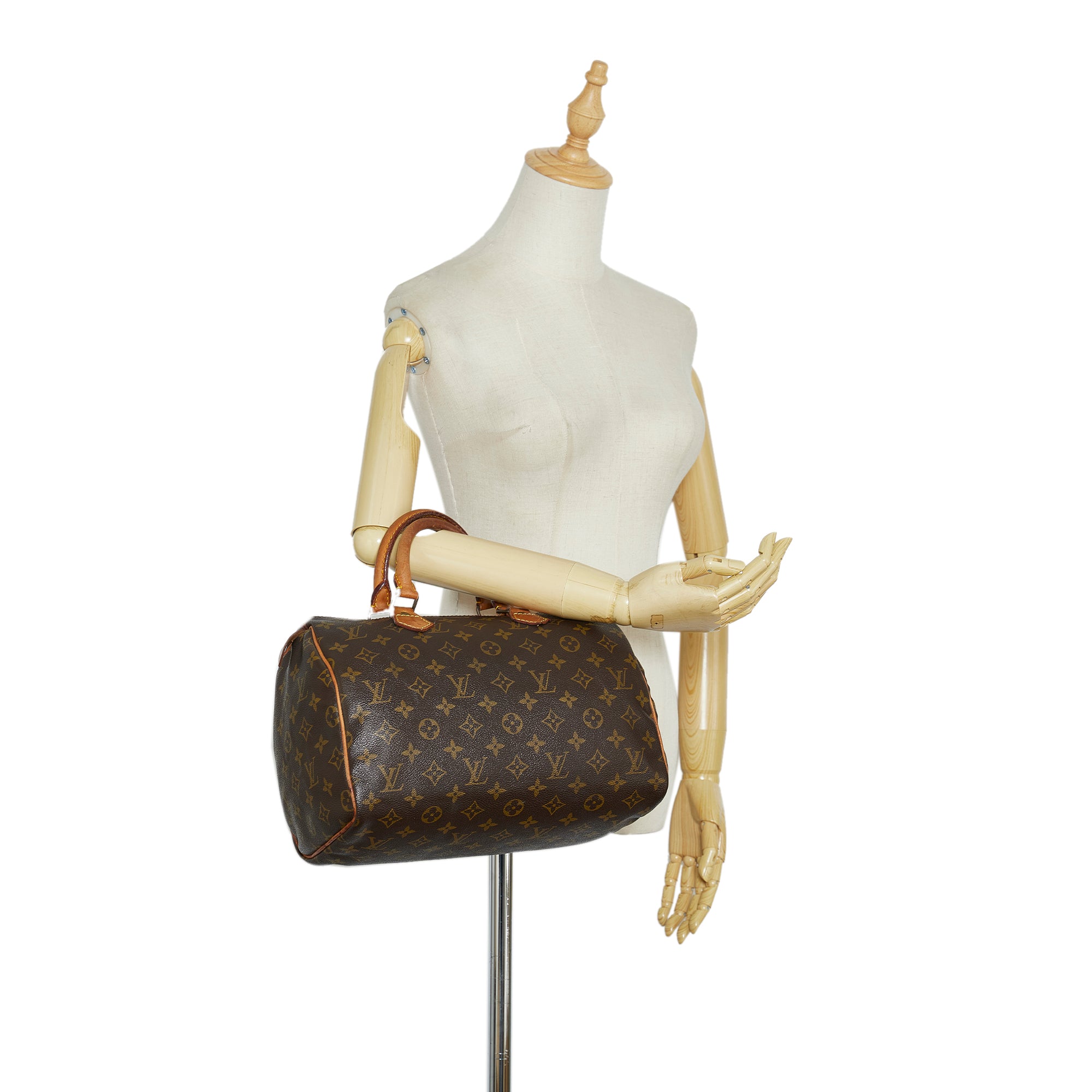 Louis Vuitton Monogram Mini Lin Josephine GM Boston Speedy Bag