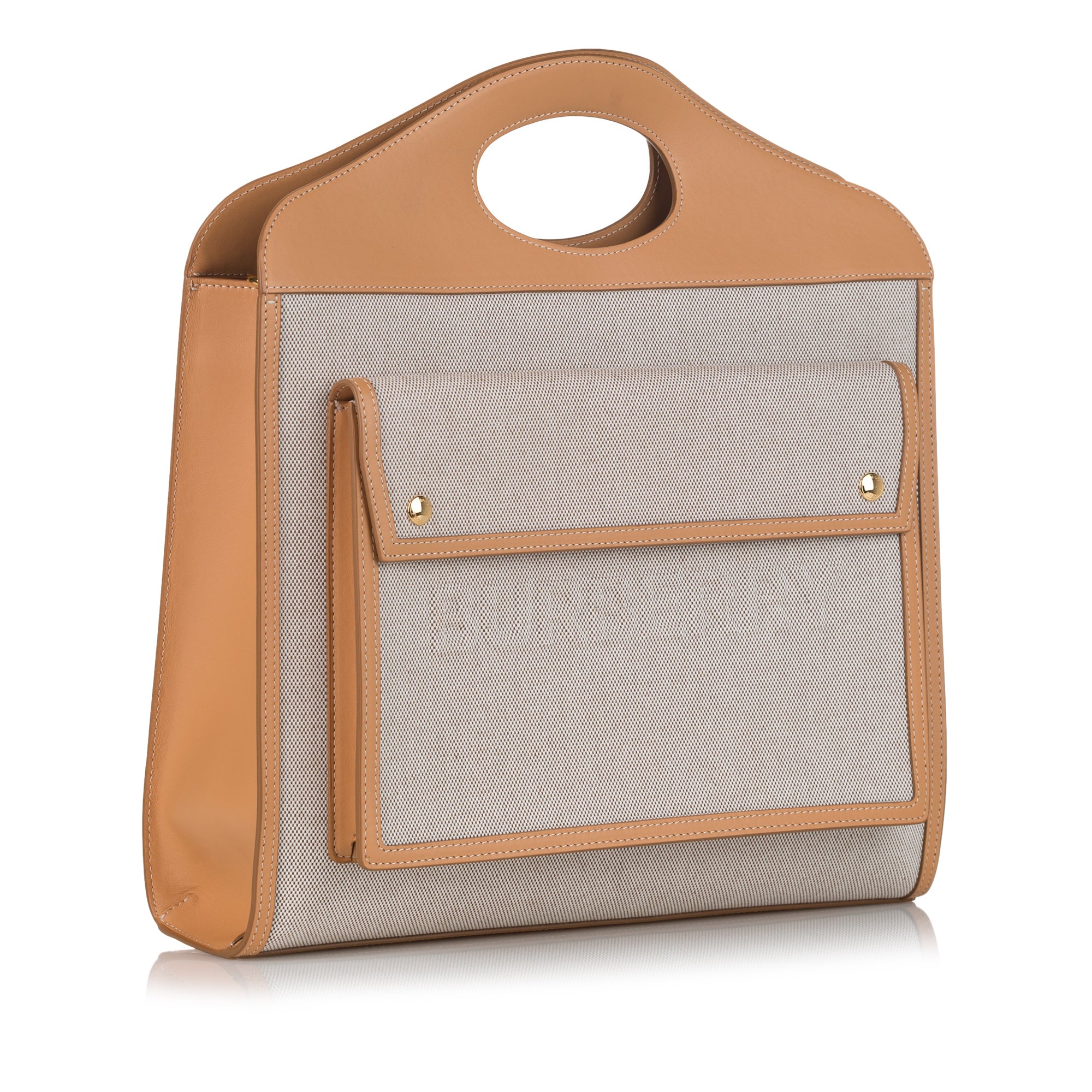 Burberry Mini Leather Pocket Tote Bag