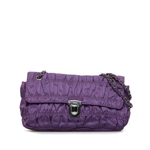 RvceShops Revival, Purple Prada Tessuto Gaufre Shoulder Bag