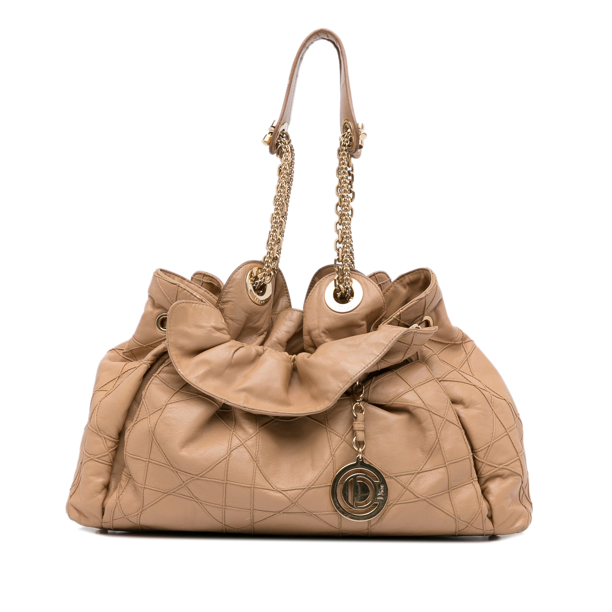 Tan Dior Cannage Le Trente Shoulder Bag - Designer Revival