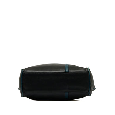 Black Loewe Anagram Leather Shoulder Bag