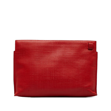 Red Loewe Anagram Clutch Bag - Designer Revival