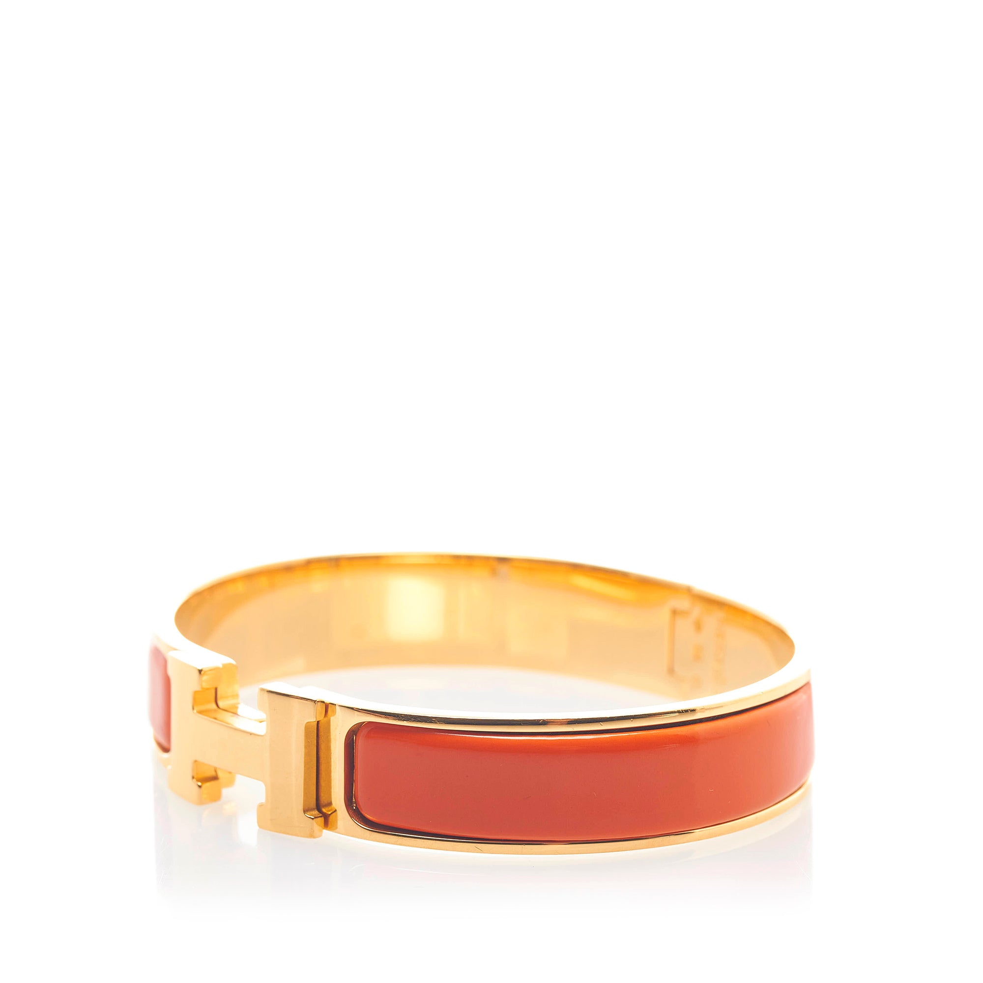 usund Glæd dig dal Orange Hermes Clic Clac H Bracelet | Designer Revival