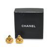 Gold Chanel CC Clip-On Earrings