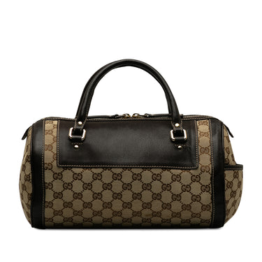 Brown Gucci GG Canvas Trophy Handbag - Designer Revival