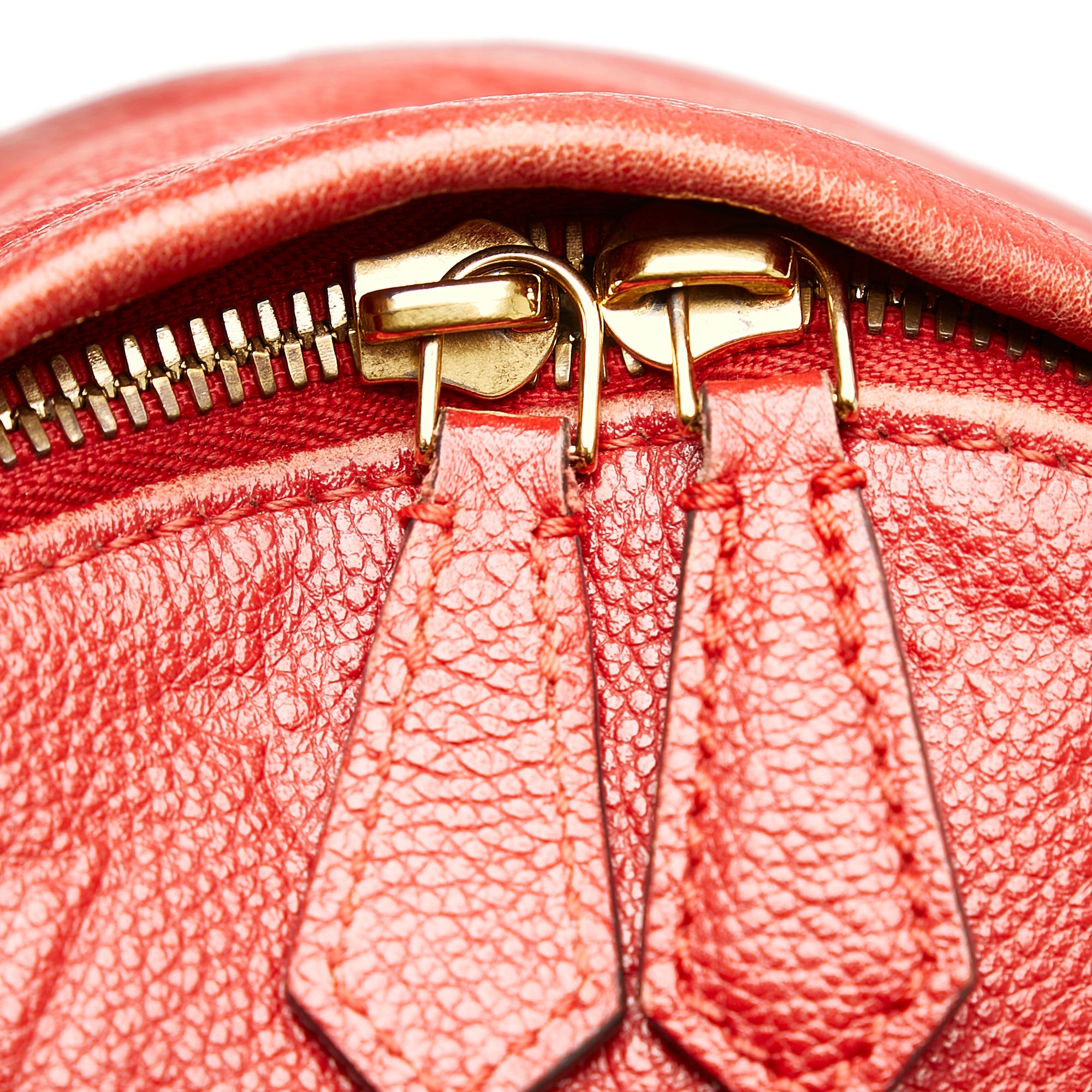 Louis Vuitton Sorbonne Monogram Empreinte Leather Backpack Red