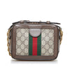 Brown Gucci GG Supreme Ophidia Satchel