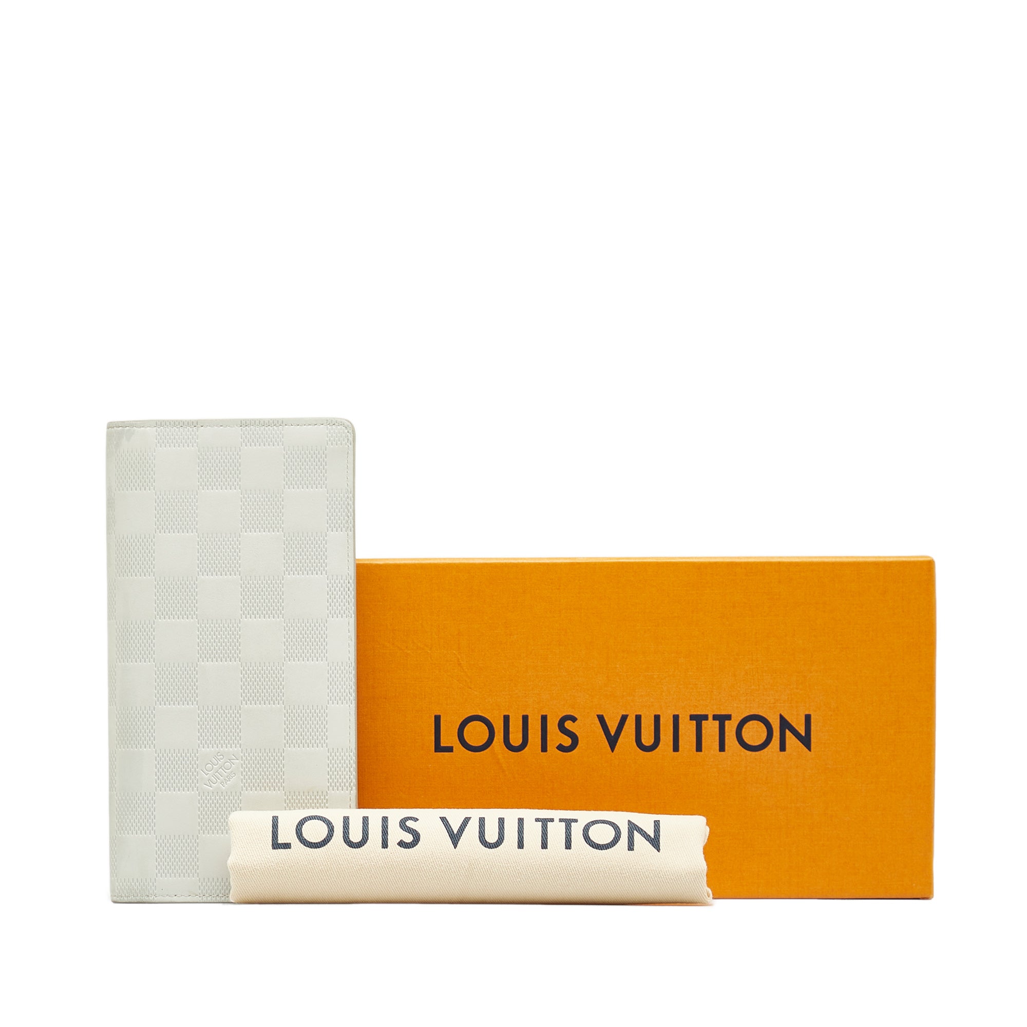 White Louis Vuitton Damier Infini Brazza Long Wallets – Designer Revival