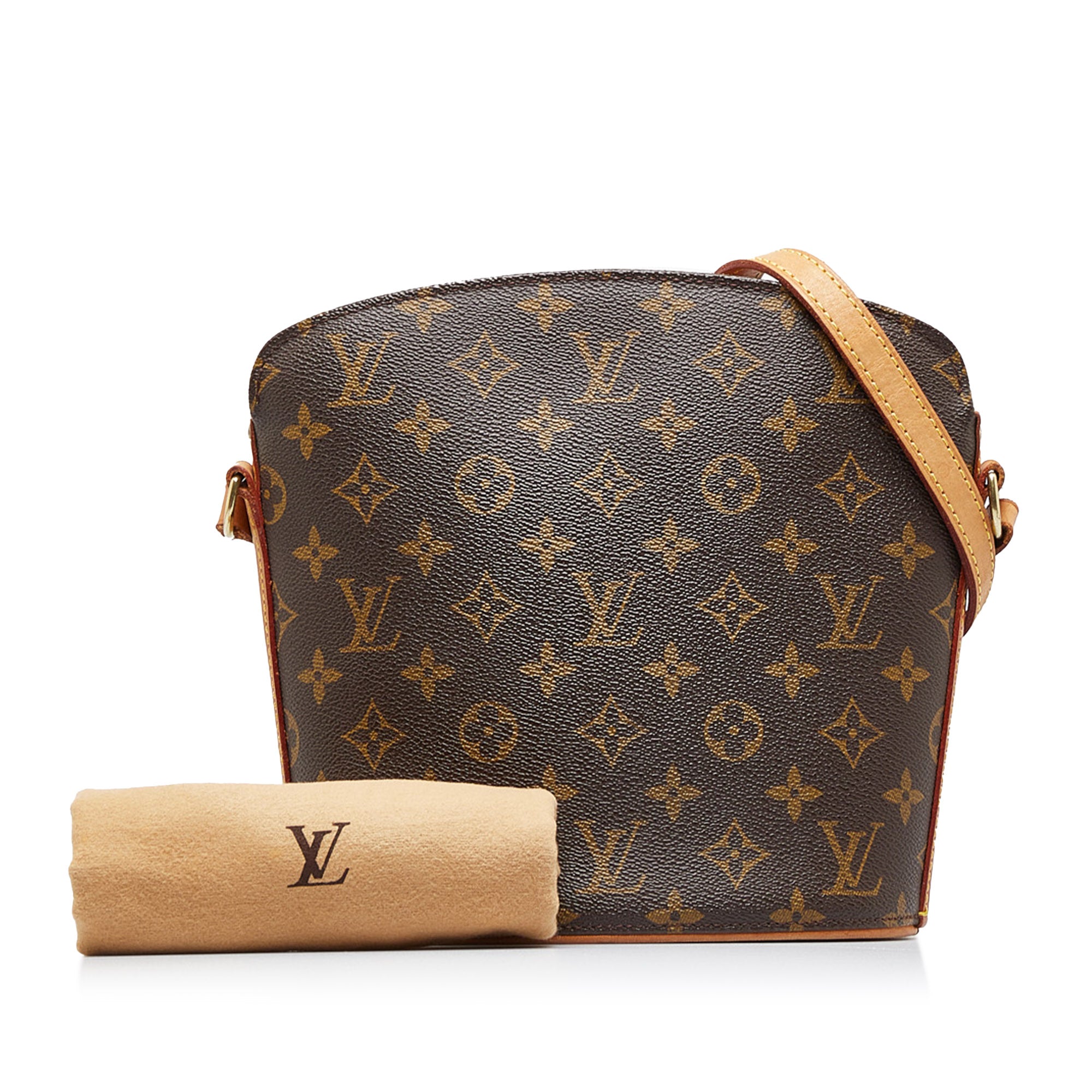 Louis Vuitton Drouot Leather Handbag