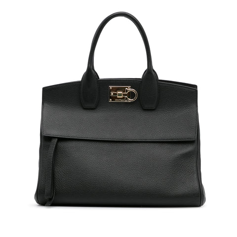 Black Ferragamo Studio Satchel