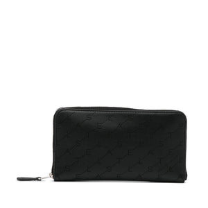 Black Stella McCartney Perforated PU Leather Long Wallet