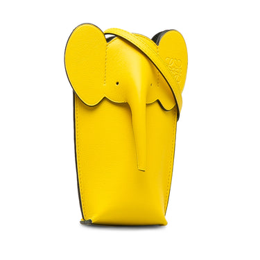 Yellow Loewe Elephant Pocket Crossbody Bag - Designer Revival
