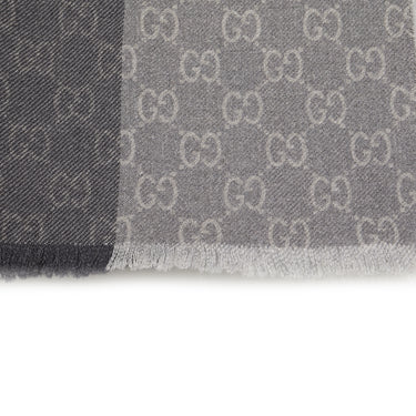 Gray Gucci GG Wool Scarf Scarves - Designer Revival