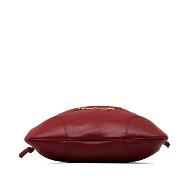 Red Gucci Horsebit 1955 Drawstring Crossbody Bag - Designer Revival