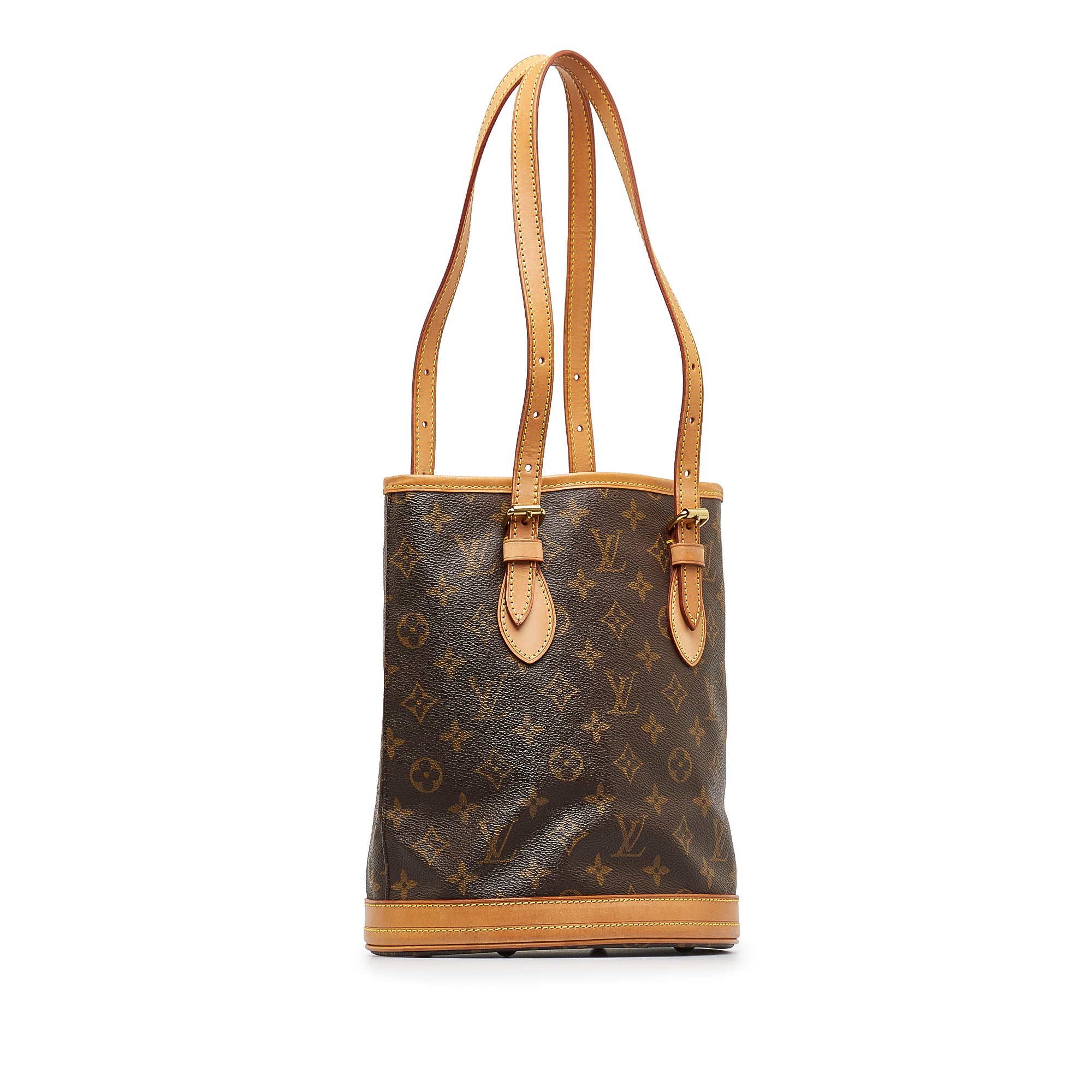 Louis Vuitton - Authenticated Bucket Handbag - Cloth Brown for Women, Very Good Condition