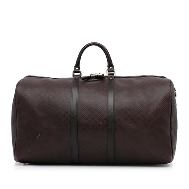 Brown Gucci Large Diamante Bright Carry-On Duffle Bag - Designer Revival