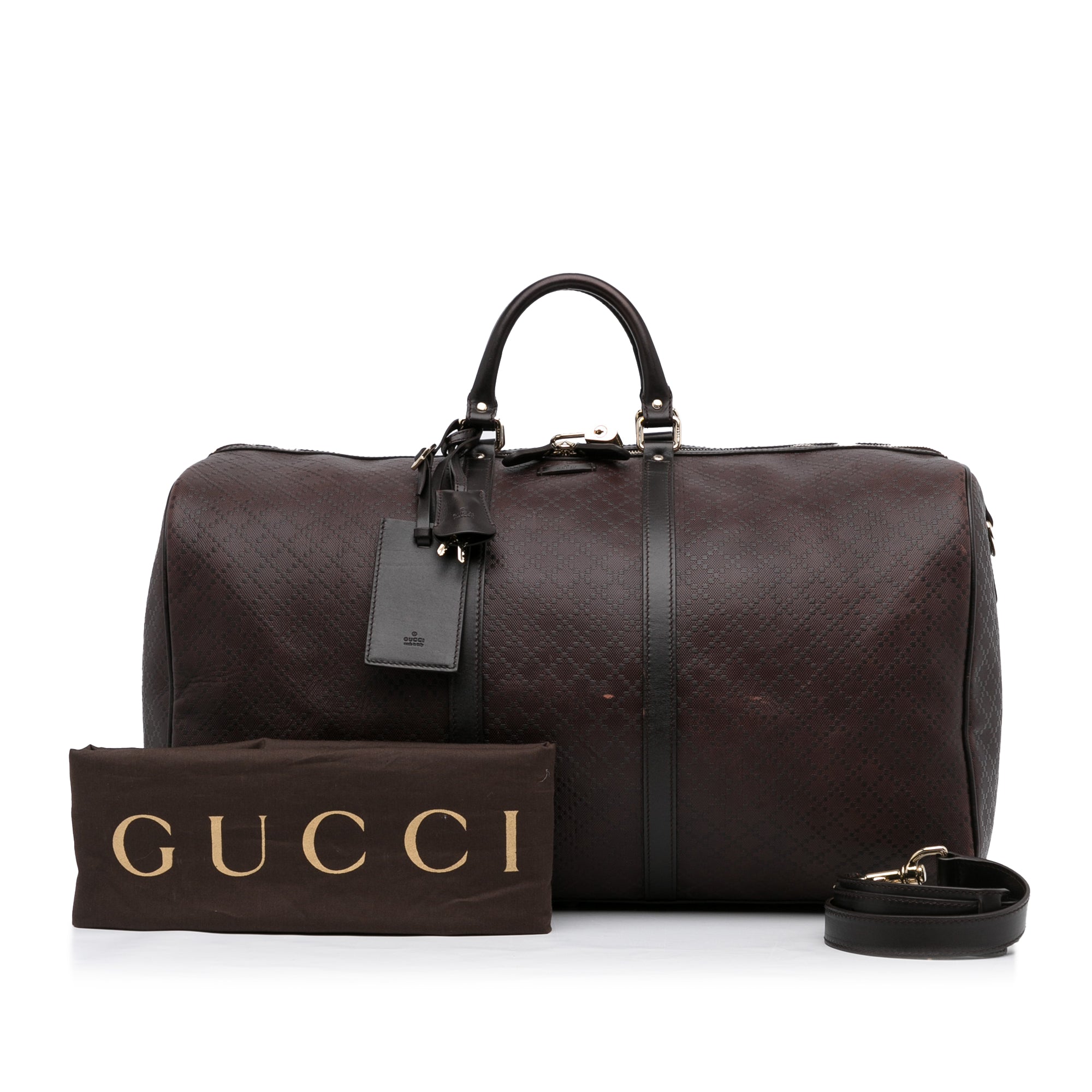 Pre Loved Gucci Large Diamante Bright Carry-On Duffle Bag