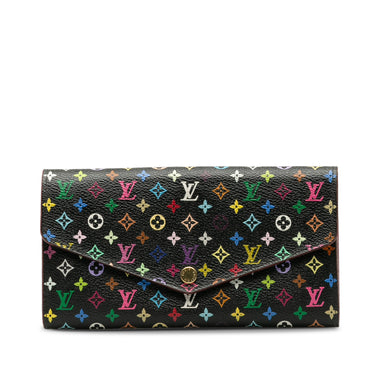 Black Louis Vuitton Monogram Multicolore Portefeuille Sarah Wallet