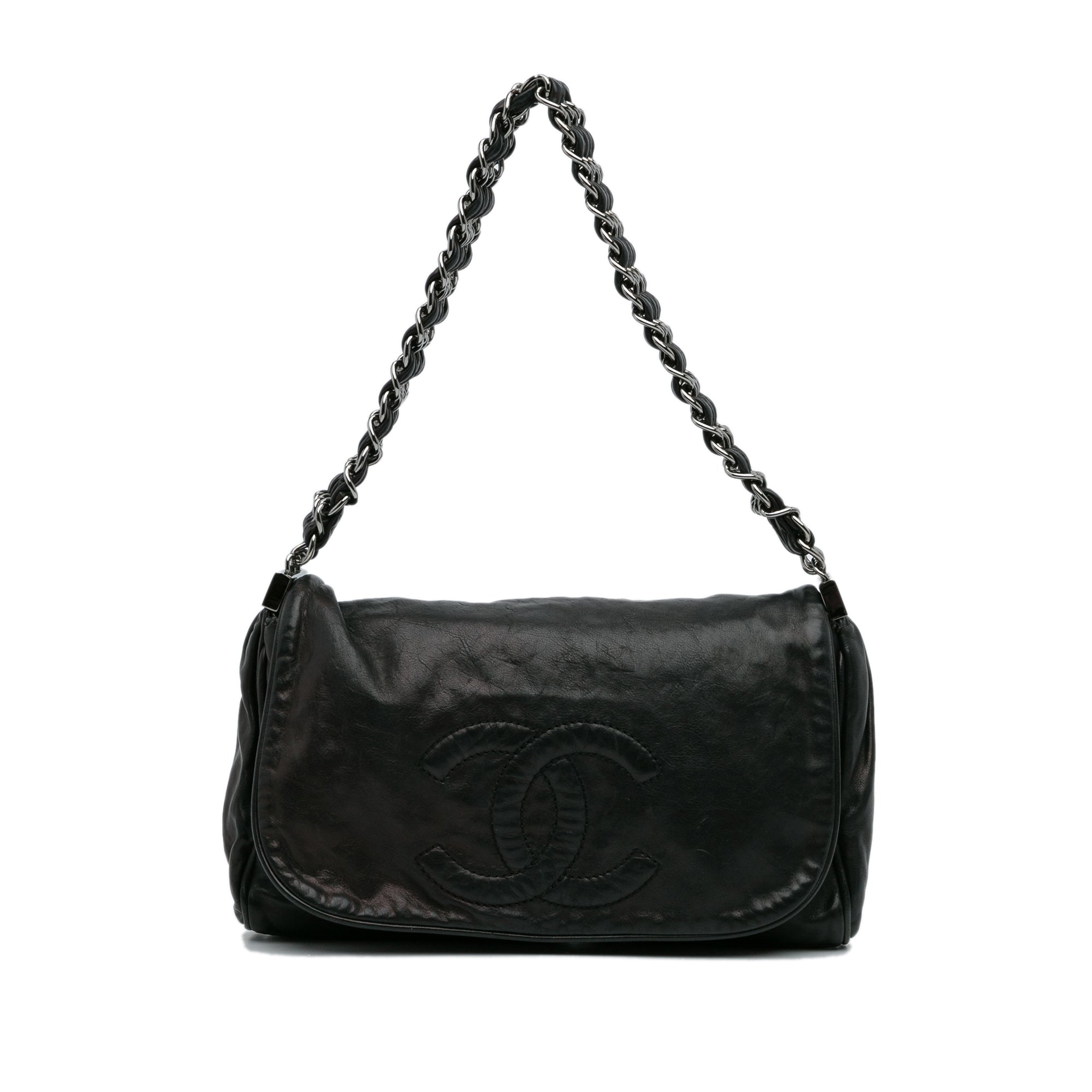 CHANEL, Bags, Vinyl Xl Rock And Chain Flapblack